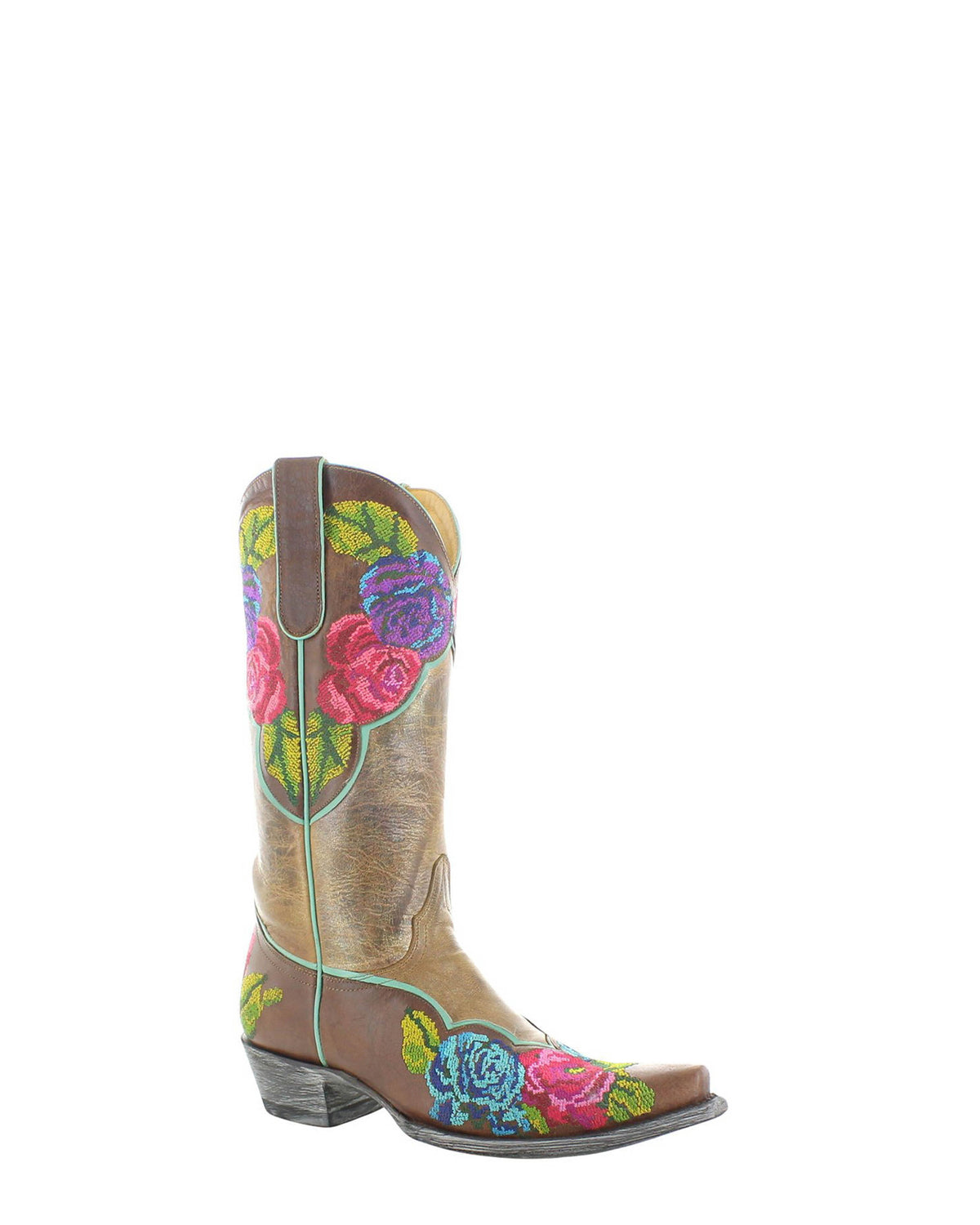 Women's Embroidered Cowgirl Boots - Brown 13" Shaft - view 3